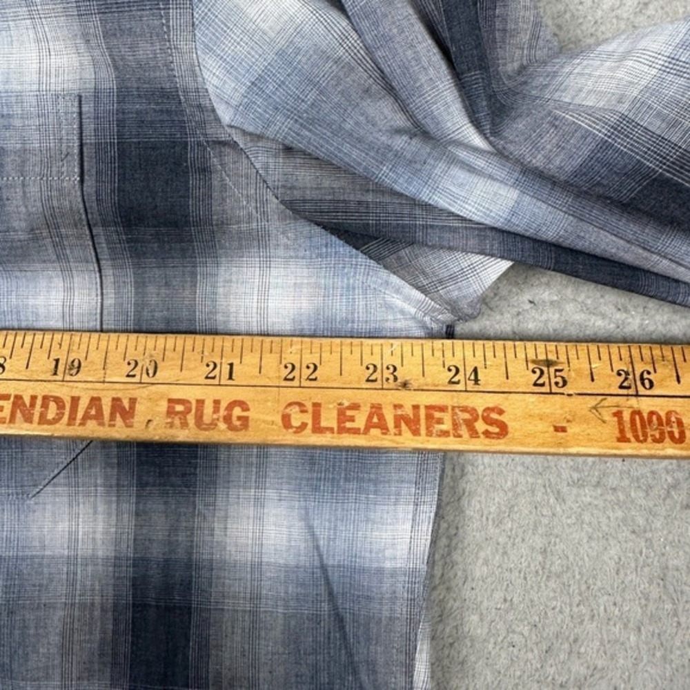 NEW Joseph Abboud Shirt Mens XL Blue Grey Plaid Button Up Casual Long Sleeve - Picture 6 of 6
